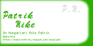 patrik mike business card